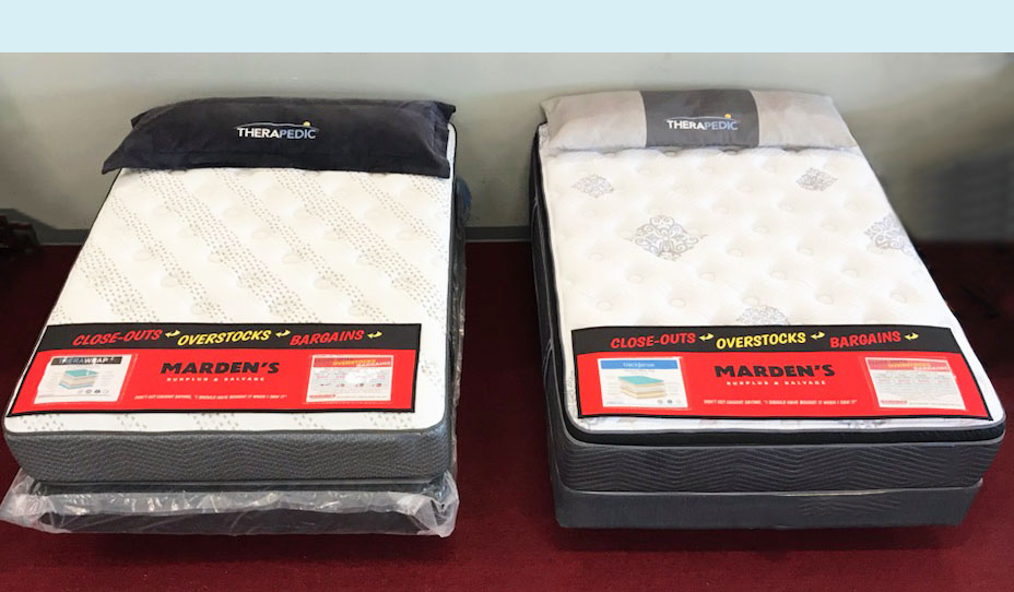 Two therapedic mattresses at Marden's
